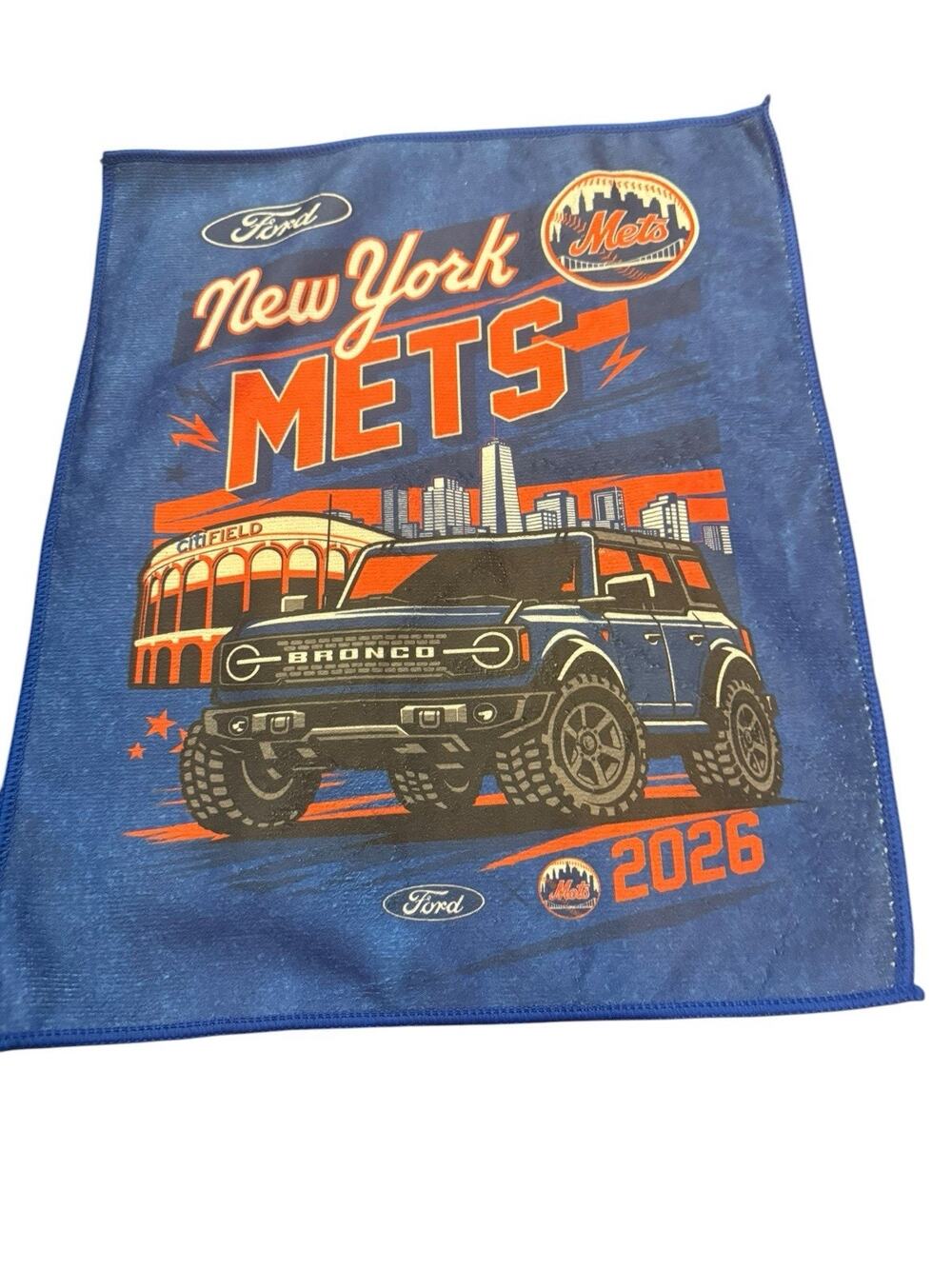 2026 NY Mets Ford Bronco Rally Towel Blue Citi Field Giveaway SGA 18”x15”